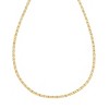 14k Tri-Color Gold Diamond-cut Pave Valentino Chain Necklace - 2 of 4