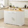APRILSOUL 53'' Kitchen Storage Islands with Drawers and Trash Can Storage for Kitchen - 3 of 4