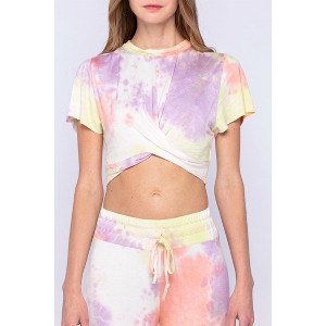 Women's Tie Dye Crop Top - Skylar + Madison - 1 of 2