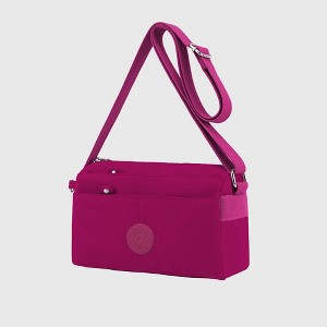 Anna-Kaci Women's Lightweight Nylon Crossbody Bag - Compact Travel Shoulder Purse - 1 of 4