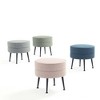 Manhattan Comfort Set of 4 Bailey Polyester Blend Upholstered Ottoman - 2 of 4