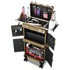 Byootique Bronze Rolling Hair Stylist Salon Makeup Cosmetic Case Artists Train Trimmer Box - 2 of 4