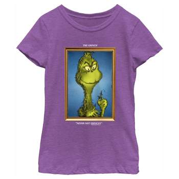 Girl's Dr. Seuss Framed Grinch Painting T-Shirt