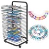Art Drying Rack, Removable Shelves Mobile Paint Drying Rack with Lockable Castors, Canvas Rack Art Storage Ideal for Schools and Art Studios - 3 of 4