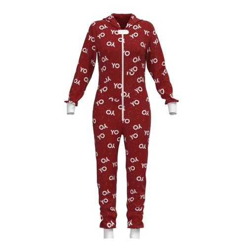 Coordinates x Christmas yo yo yo women's pajama jumpsuit - image 1 of 1