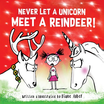 Never Let a Unicorn Meet a Reindeer - by  Diane Alber (Hardcover)