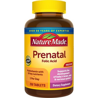 Nature Made Prenatal Multivitamin with Folic Acid Tablets