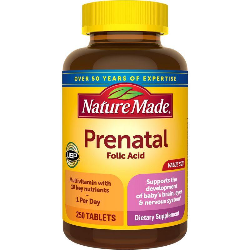 Nature Made Prenatal Multivitamin with Folic Acid Tablets, 1 of 10