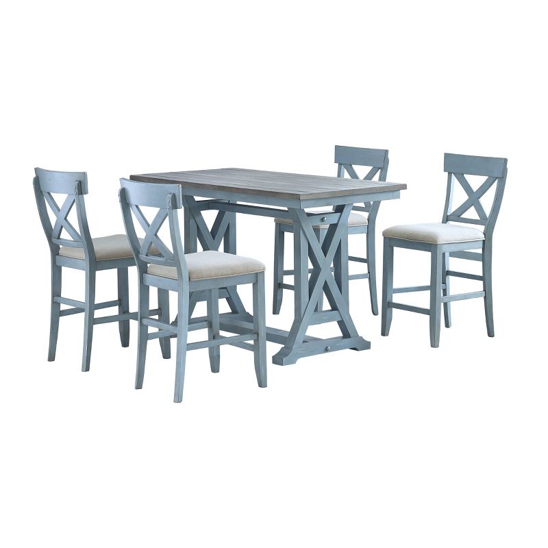 Skye II Counter Height Dining Table Blue - Treasure Trove Accents, 4 of 11