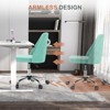 Lyngins Modern Armless Upholstered Home Office Desk Chair,Adjustable Swivel Task Chair for Office,Study,Vanity Room - 4 of 4