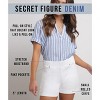 Rekucci Women's Secret Figure Pull-On Jean Shorts with Slim Cuff – Casual Mid-Rise Summer Shorts - 4 of 4