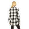 Haute Edition | Women's Long Sleeve Tunic Length Plaid Button Down Shirt - 2 of 3