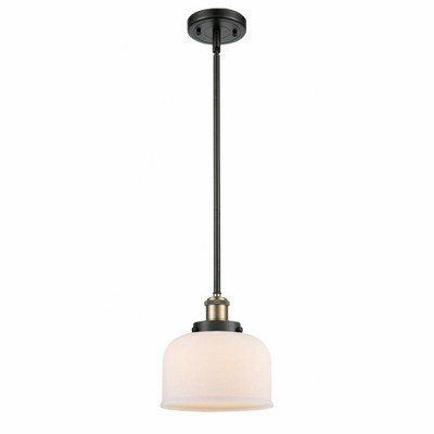 Bell - 1 Light Stem Hung Mini Pendant In Industrial Style-10 Inches Tall and 8 Inches Wide