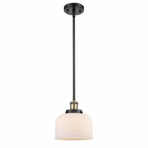 Bell - 1 Light Stem Hung Mini Pendant In Industrial Style-10 Inches Tall and 8 Inches Wide - 1 of 1