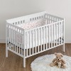 Sweet Jojo Designs + BreathableBaby Girl Breathable Mesh Crib Liner Pad Botanical Blush Pink and White - 2 of 4