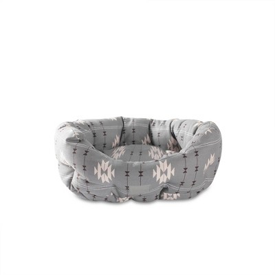 PetShop by Fringe Studio Geometric Round Cuddler Dog Bed - S - Gray