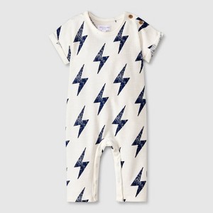 Grayson Mini Baby Bolt Rib Romper - Off-White - 1 of 4