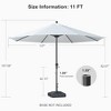 PURPLE LEAF Patio Umbrella Outdoor Table Umbrella Aluminum Frame Market Umbrella Sun Umbrella with 8 Sturdy Ribs - 2 of 4