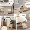 StorageBud Storage Ottoman for Bedroom End of Bed, Velvet Storage Bench, Large Storage Ottoman Bench, Entryway Bench with Storage - 4 of 4