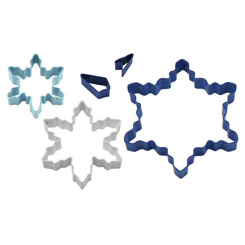 R&M International Color Snowflake 5 Piece Cookie Cutter Set, 3 of 4