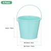 Unique Bargains Galvanized Metal Rustic Multipurpose Bucket with Handle 6 Pcs - 2 of 4