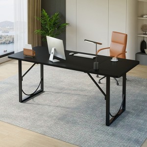 Pinmoco 63" Executive Desk, Large Writing Desk with Metal Frame - 1 of 4