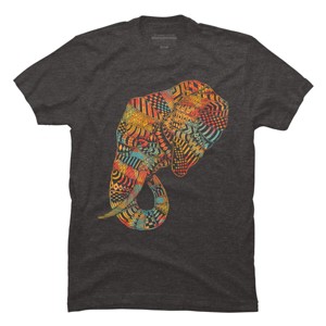 Men's Design By Humans Elephant (Majestic) By kase T-Shirt - 1 of 4