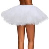 Joyfy Women's Black / Red / White  Petticoat Skirt Tutu Skirts Tulle Tutu Skirts Elastic Underskirt - 2 of 4