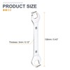 Unique Bargains CR-V Steel Mirror Polished Automotive Repair Furniture Assembly Ultra-Thin Double Open-End Wrenches 3 Pcs - 2 of 4