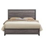 NicBex Full/Queen/King Modern Platform Bed Frame with Headboard and Footboard,Solid Wood Slats Support,No Box Spring Needed,Easy Assembly,Gray/White - 3 of 4