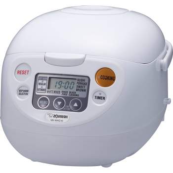 Zojirushi NHS-06 3-Cup (Uncooked) Rice Cooker, White (-WB)