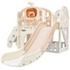 Garvee Slide Set, toddler playground outdoor with Slide, Arch Tunnel, Ring Toss, and Basketball Hoop - 3 of 4