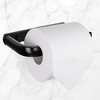 Unique Bargains Bathroom Aluminum Alloy Matte Fixed Toilet Paper Holders Black 1 Pc - 3 of 4