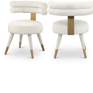 Meridian Furniture,Fitzroy Velvet Dining Chair, Set of 2 - 1 of 4