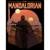 Men's Star Wars The Mandalorian Boba Fett Sunset Helmet T-Shirt - 2 of 4