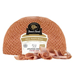 Boar's Head All Natural Applewood Smoked Uncured Ham - Deli Fresh Sliced - price per lb - 1 of 3