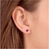 Pompeii3 2ct Ruby Studs 14K White Gold Womens Earrings - 3 of 4