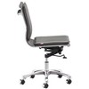 Zuo Lider Plus Armless Office Chair Gray - 3 of 4