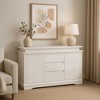 Resenkos Console Table with LED Light, Wooden Storage Cabinet with Drawers and Doors for Entryway, - 3 of 4