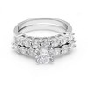 Carla Wedding Ring Set for Women Sterling Silver CZ Engagement Ring Band Ginger Lyne Collection (9) - 4 of 4