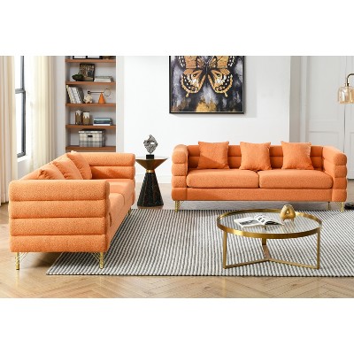 TiramisuBest 3-seater + 3-seater Combination sofa,Orange