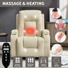 Infinite Position Power Lift Recliner Chair with Massage Heat & USB Cup Holders, PU Leather Heavy Duty Recliner for Elderly-3irtyhousy - 2 of 4