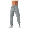 Anna-Kaci Active Men's Lightweight Textured Jogger Pants with Elastic Waist and Cuffed Ankles for Active and Casual Wear - 4 of 4