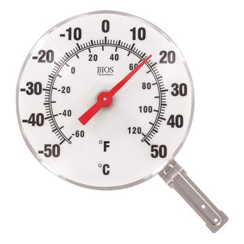 SpringField® Big and Bold 13in Dial White Garden Outdoor Thermometer