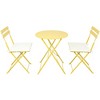 3 Pieces Patio Bistro Balcony Metail Chair Table Set - 3 of 4