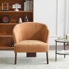 Modern Barrel Accent Chair with Curved Back,Upholstered Lounge Chair for Living Room or Bedroom,Mid Century Small Space Seating–Maison Boucle - 2 of 4