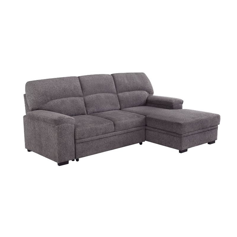 Tampa Sectional Convertible Futon Sofa Bed Ash Gray - Serta, 1 of 14