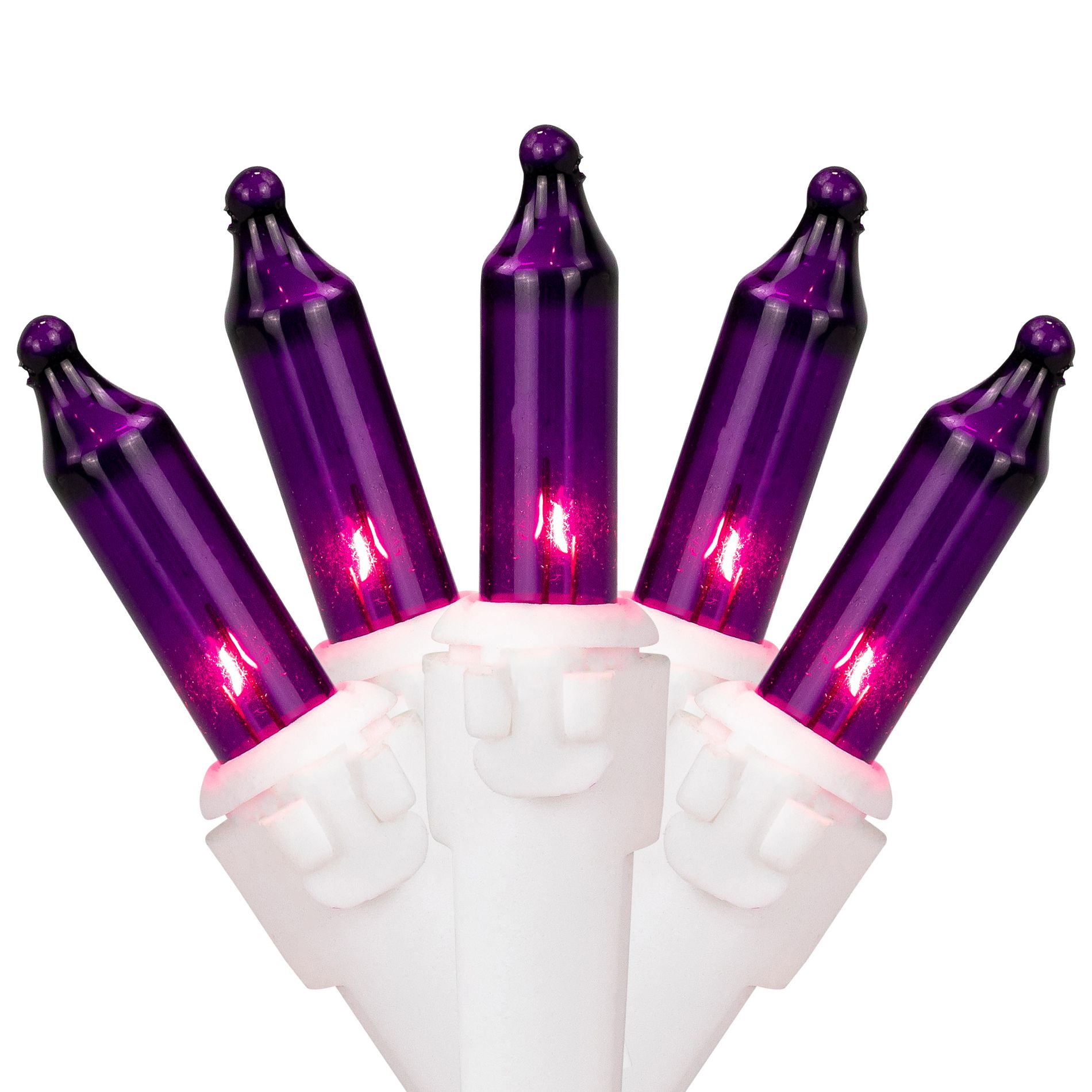 Northlight Mini Incandescent Christmas Lights - Purple - 7' White Wire - 35ct