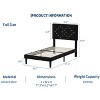 Bed Frame with Button Tufted Headboard - Upholstered Platform Bed with Wooden Slats Support, Velvet Bed Frame, Easy Assembly, No Box Spring Required - 2 of 4