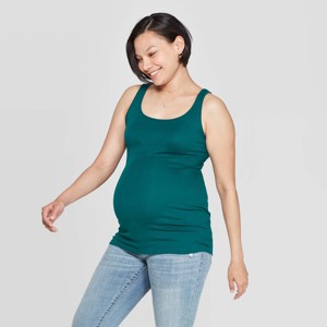 Maternity Scoop Neck Tank Top - Isabel Maternity by Ingrid & Isabel English Teal L, Women